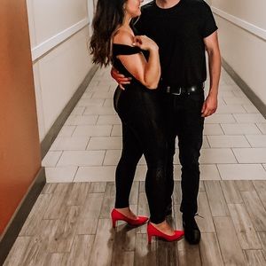 {White House Black Market} Off the shoulder black top